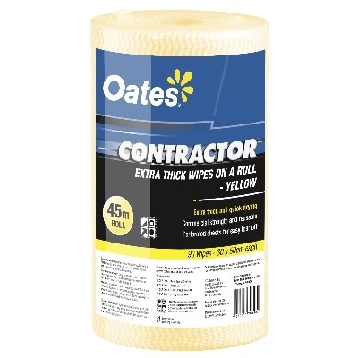 W- CLR-090-Y C/TRACT X/THK WIPE ROLL YELLOW