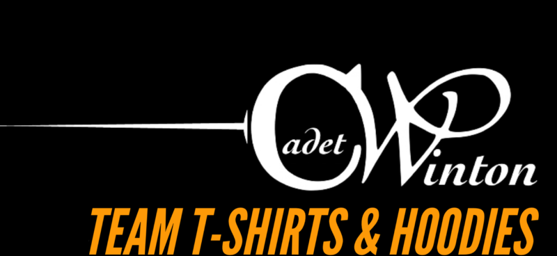 Cadet Winton 2024 Team T-shirt/hoodie. Official logo  & Design front,  region on back (in team colours)