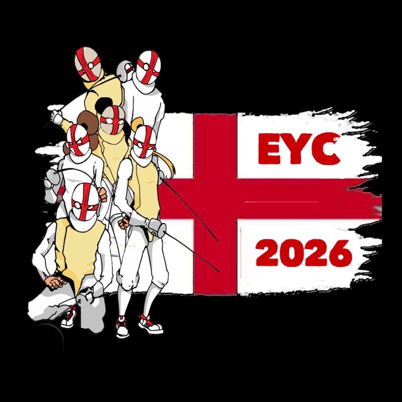 EYC 2026 event tee/hoodie by fencingstuff for England fencing EYC 2026 event tee/hoodie by fencingstuff for England fencing