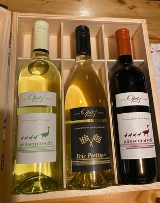Exklusives Geschenkeset aus 3 Flaschen Wein