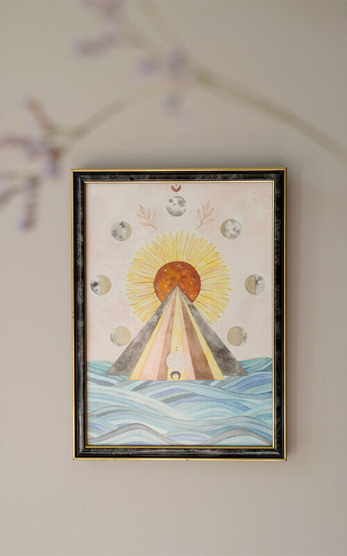 Sunflower Light Framed