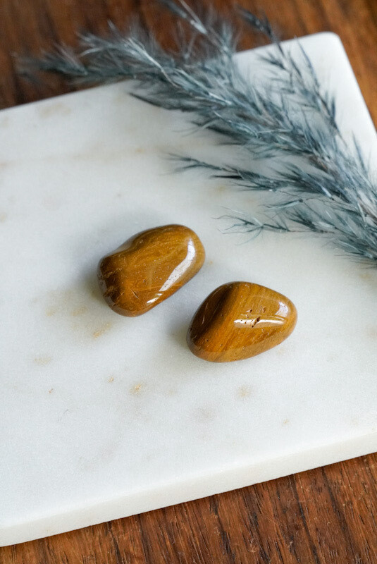 Caramel Jaspis trommelsteen