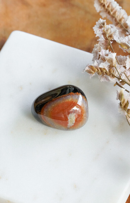 Sardonyx trommelsteen