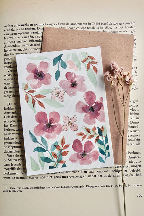 Postkaart Pink Blossom