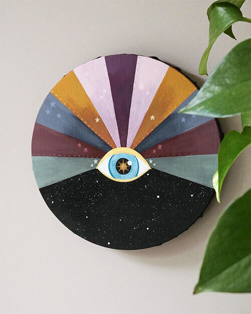 CUSTOM Rainbow Eye Canvas