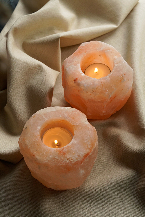 Himalaya zout waxinelichthouder