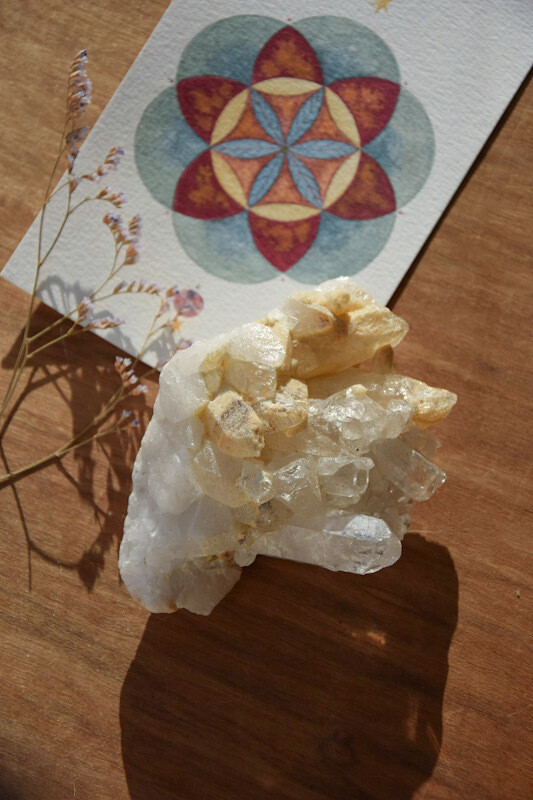 Bergkristal cluster