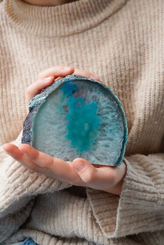 Agaat staand turquoise