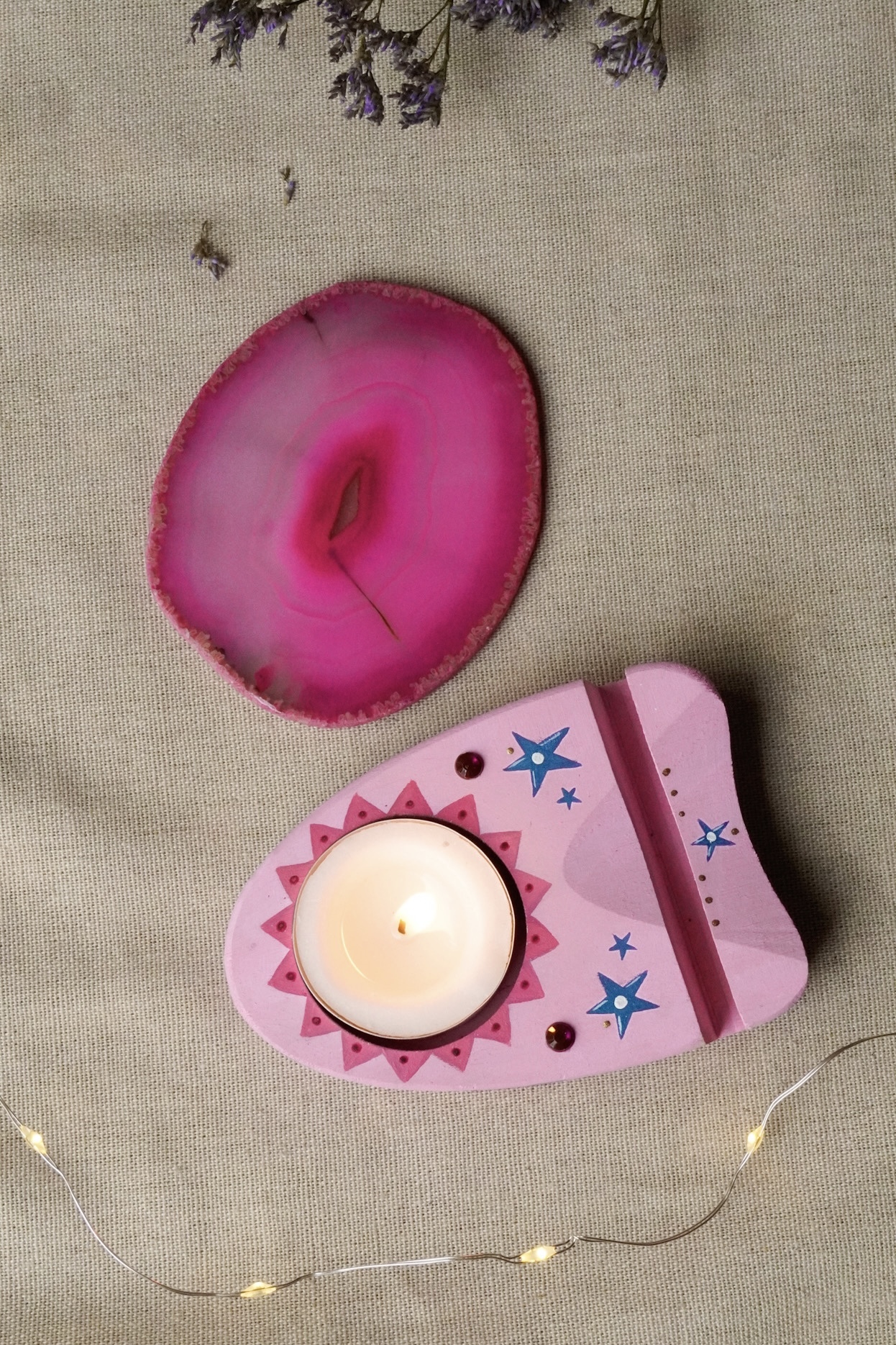 Pink Love Agaatlichtje