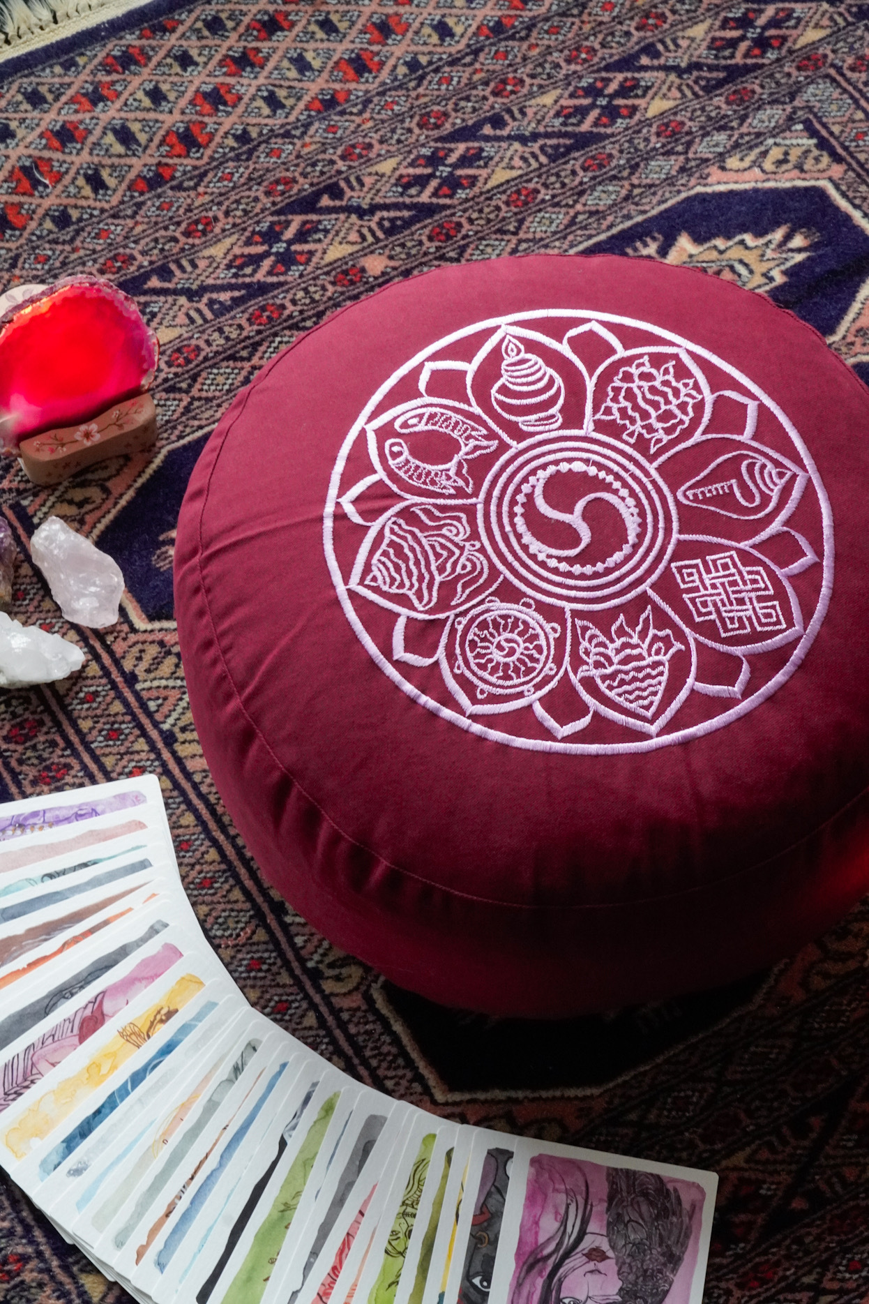 Meditatie kussen 8 Symbolen