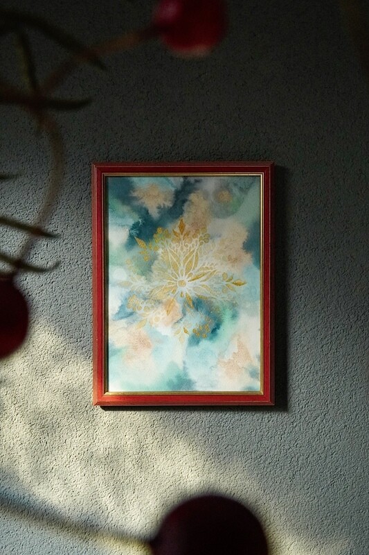 Golden Mandala Framed