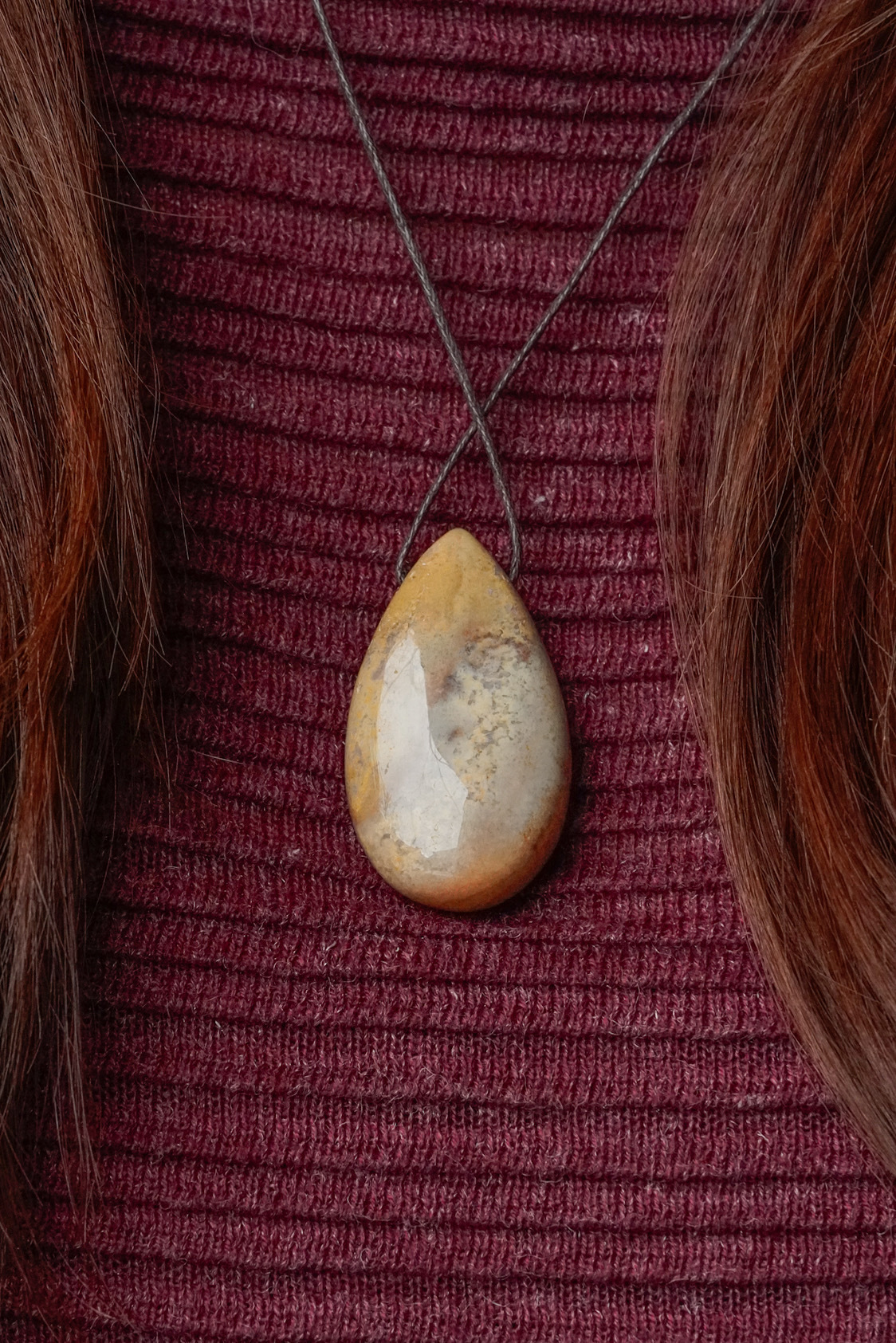 Heliotroop Druppel ketting