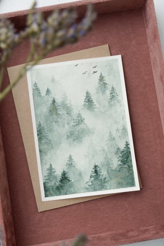 Postkaart Misty Green