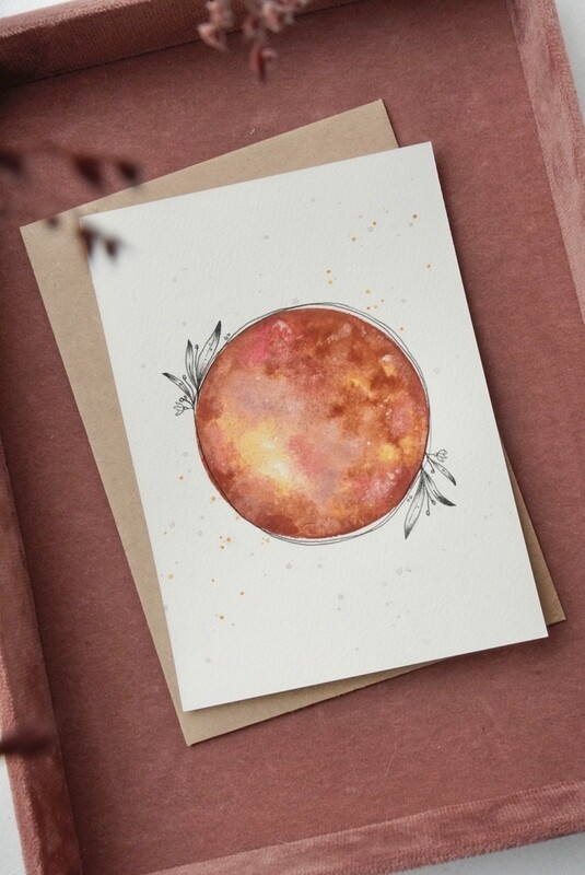 Postkaart Red Moon