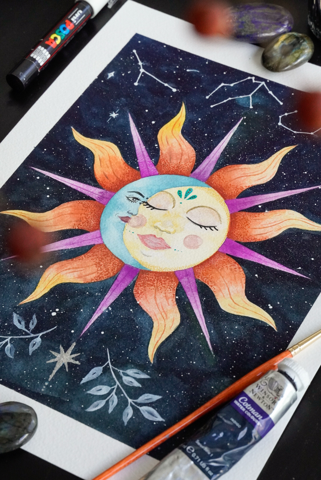 Sun & Moon Aquarel