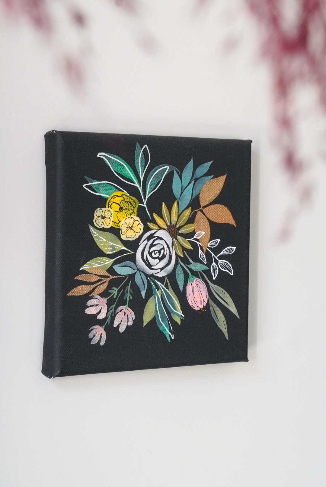 Black Bouquet Canvas