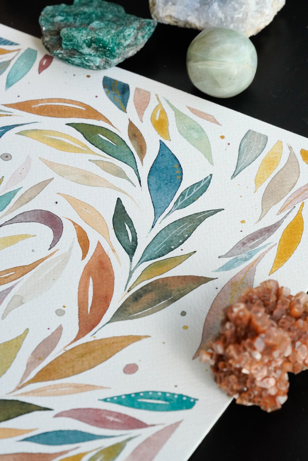 Flowing Leaf Aquarel