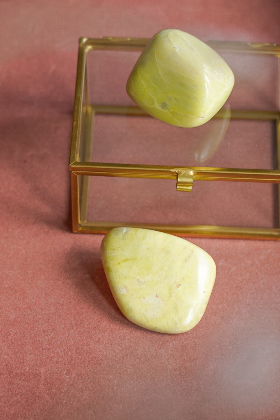 Serpentijn trommelsteen L