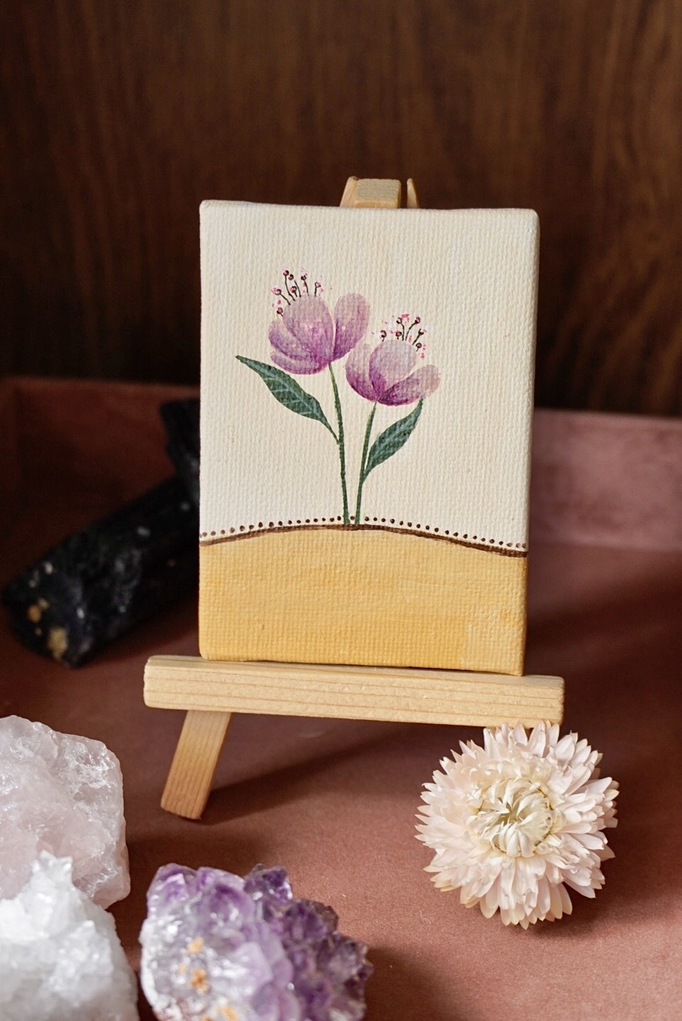 Purple Flower - Mini Canvas