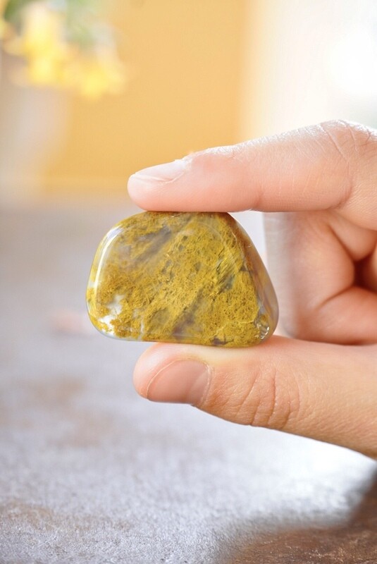 Chalcedoon trommelsteen