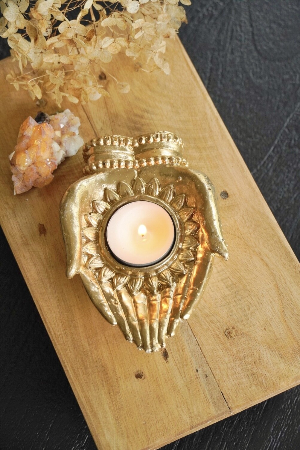 Buddha Hand Waxinelichthouder