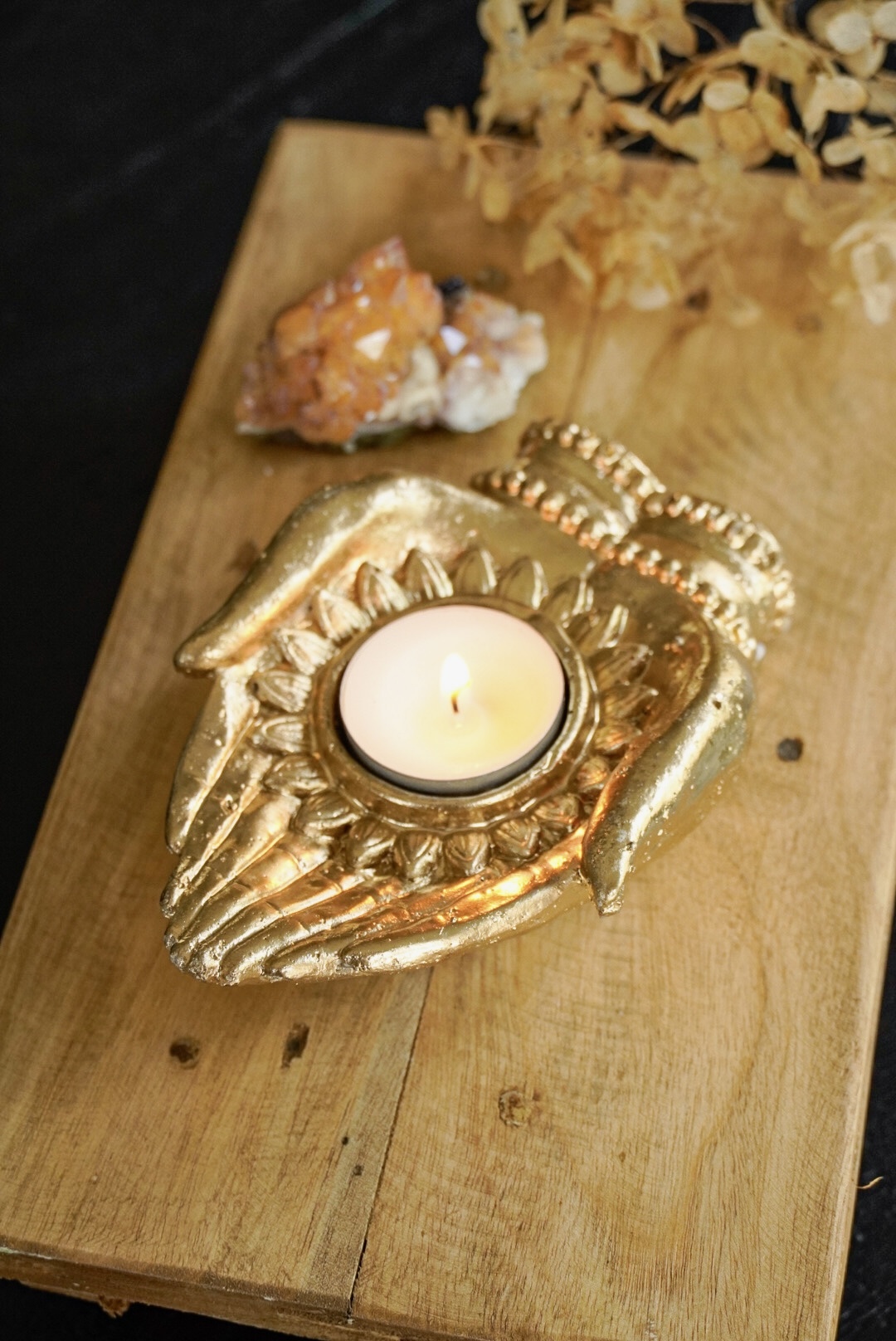 Buddha Hand Waxinelichthouder