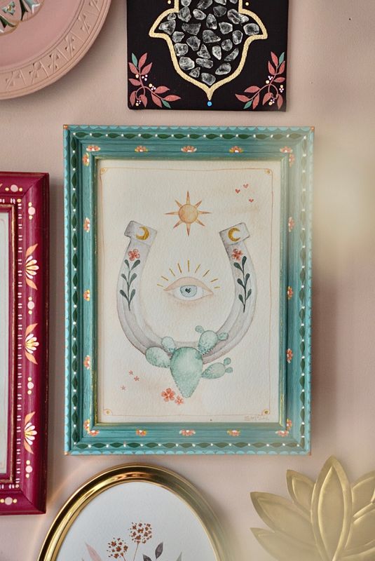 Blooming Horseshoe Framed Art