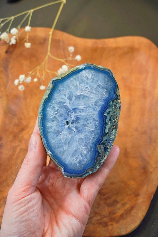 Agaatschijf Blauw