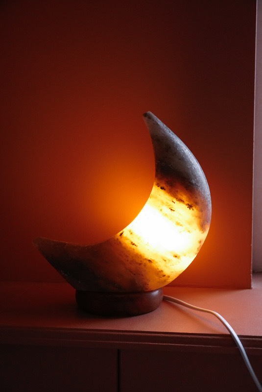 Himalaya Zoutsteen Maanlamp grijs