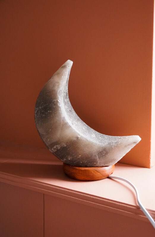 Himalaya Zoutsteen Maanlamp grijs