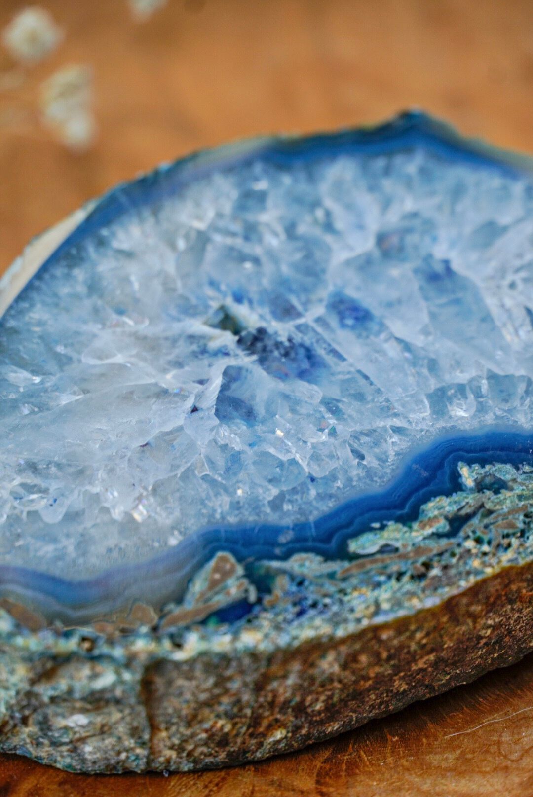 Agaatschijf Blauw