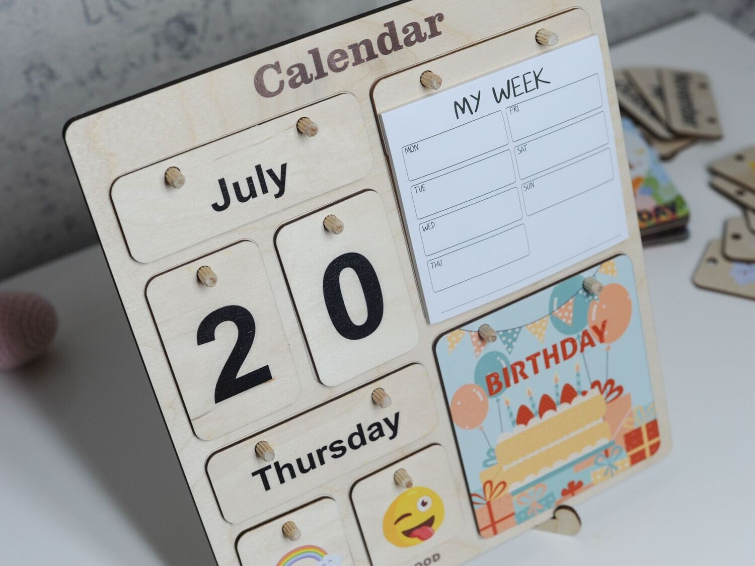 Wood Calendar for kids