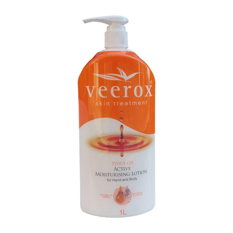 Veerox Skin Treatment Tissue Oil Active Moisturizing Lotion for Hand &amp; Body 1 Litre