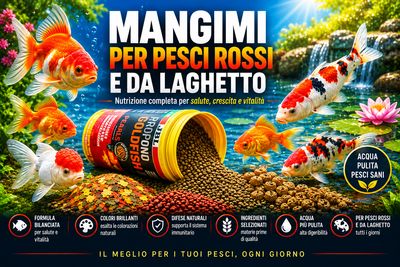 Mangimi per pesci rossi e da laghetto