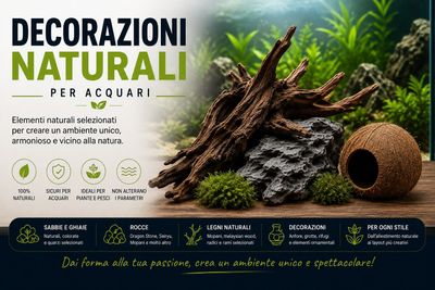 DECORAZIONI NATURALI PER ACQUARI