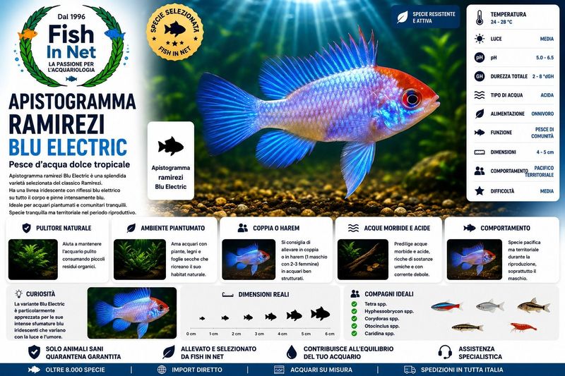 APISTOGRAMMA RAMIREZI BLU ELECTRIC