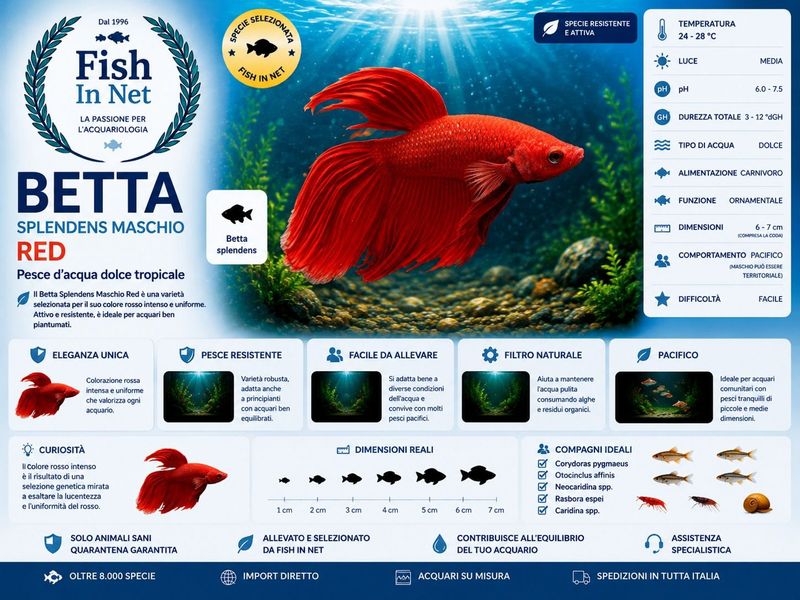 BETTA SPLENDENS MASCHIO RED
