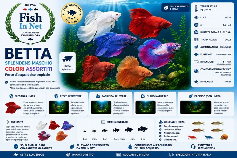 BETTA SPLENDENS MASCHIO colori assortiti