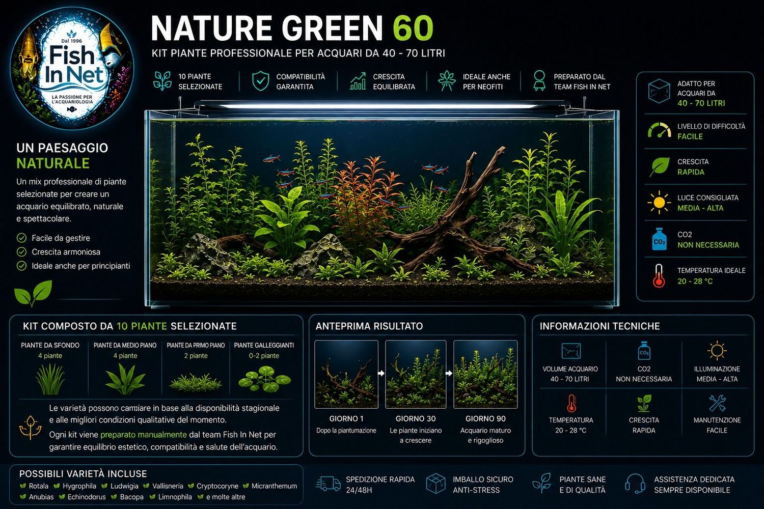 Nature Green 60L/ 10 piante Nature Green 60L/ 10 piante