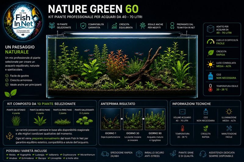 Nature Green 60L/ 10 piante Nature Green 60L/ 10 piante
