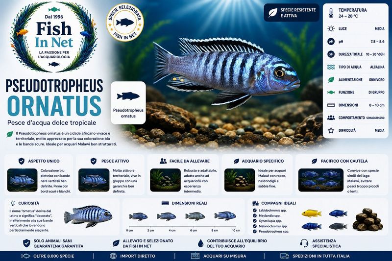 PSEUDOTROPHEUS ORNATUS 8/10cm.