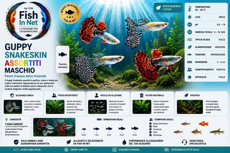 GUPPY MASCHIO SNAKESKIN ASSORTITI