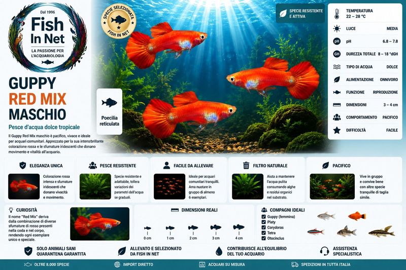 GUPPY MASCHIO RED MIX