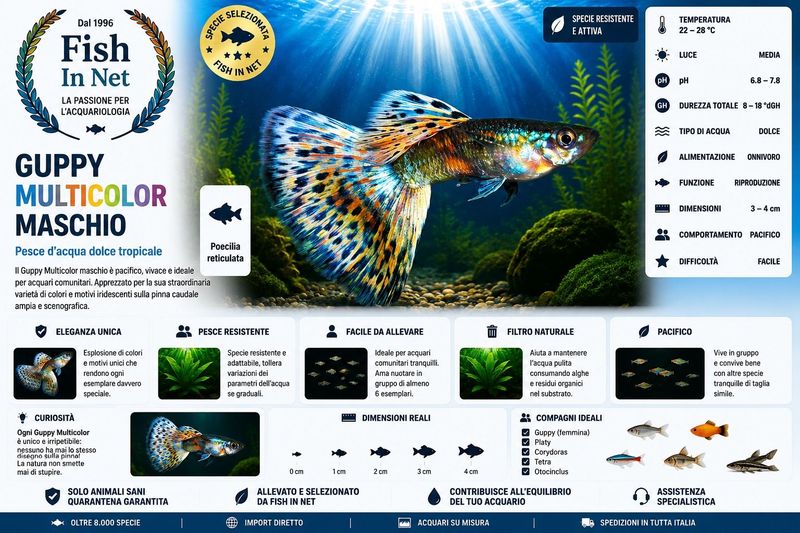 GUPPY MASCHIO MULTICOLOR