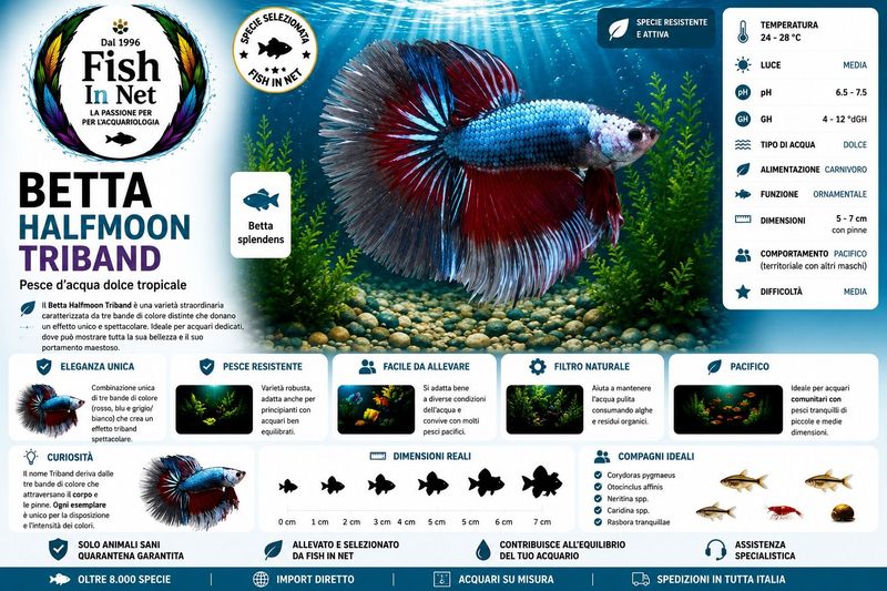 BETTA MASCHIO HALFMOON TRIBAND