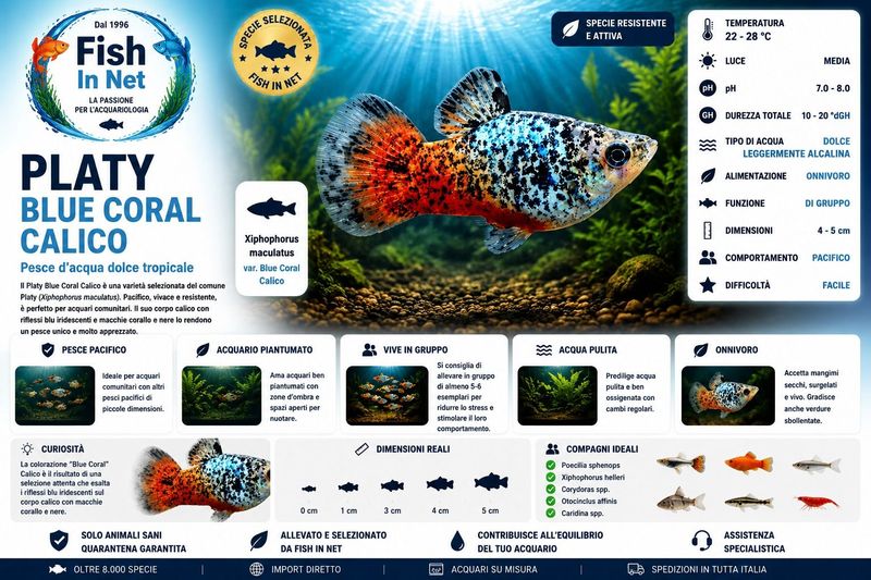 PLATY BLUE CORAL CALICO