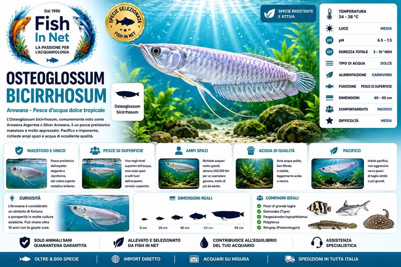 Osteoglossum Bicirrhosum - Arowana  13/14 cm