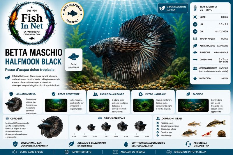 BETTA MASCHIO HALFMOON BLACK