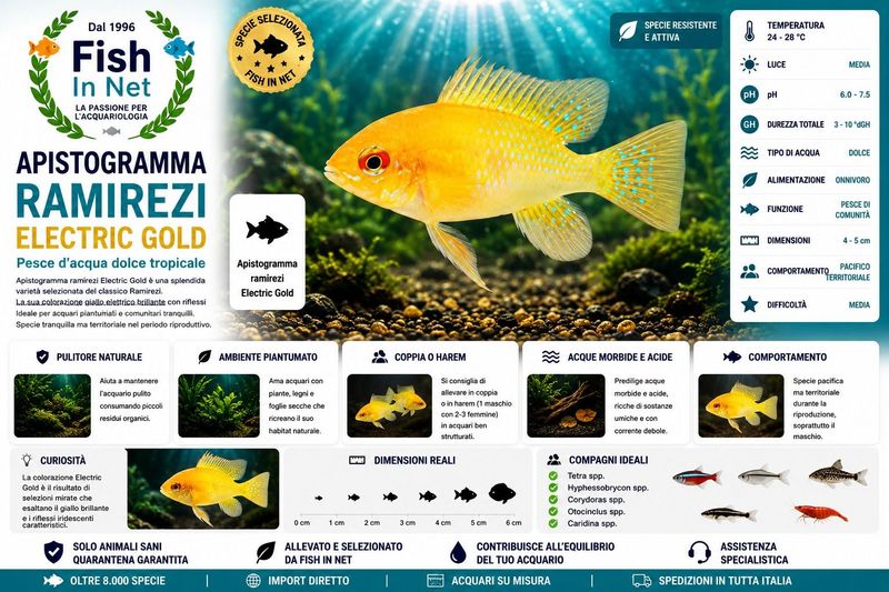 APISTOGRAMMA RAMIREZI ELECTRIC GOLD md