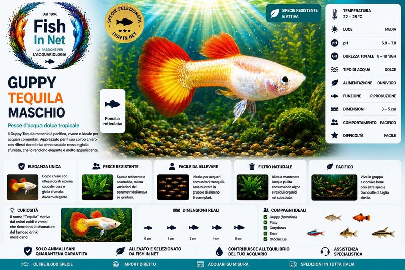 GUPPY MASCHIO TEQUILA
